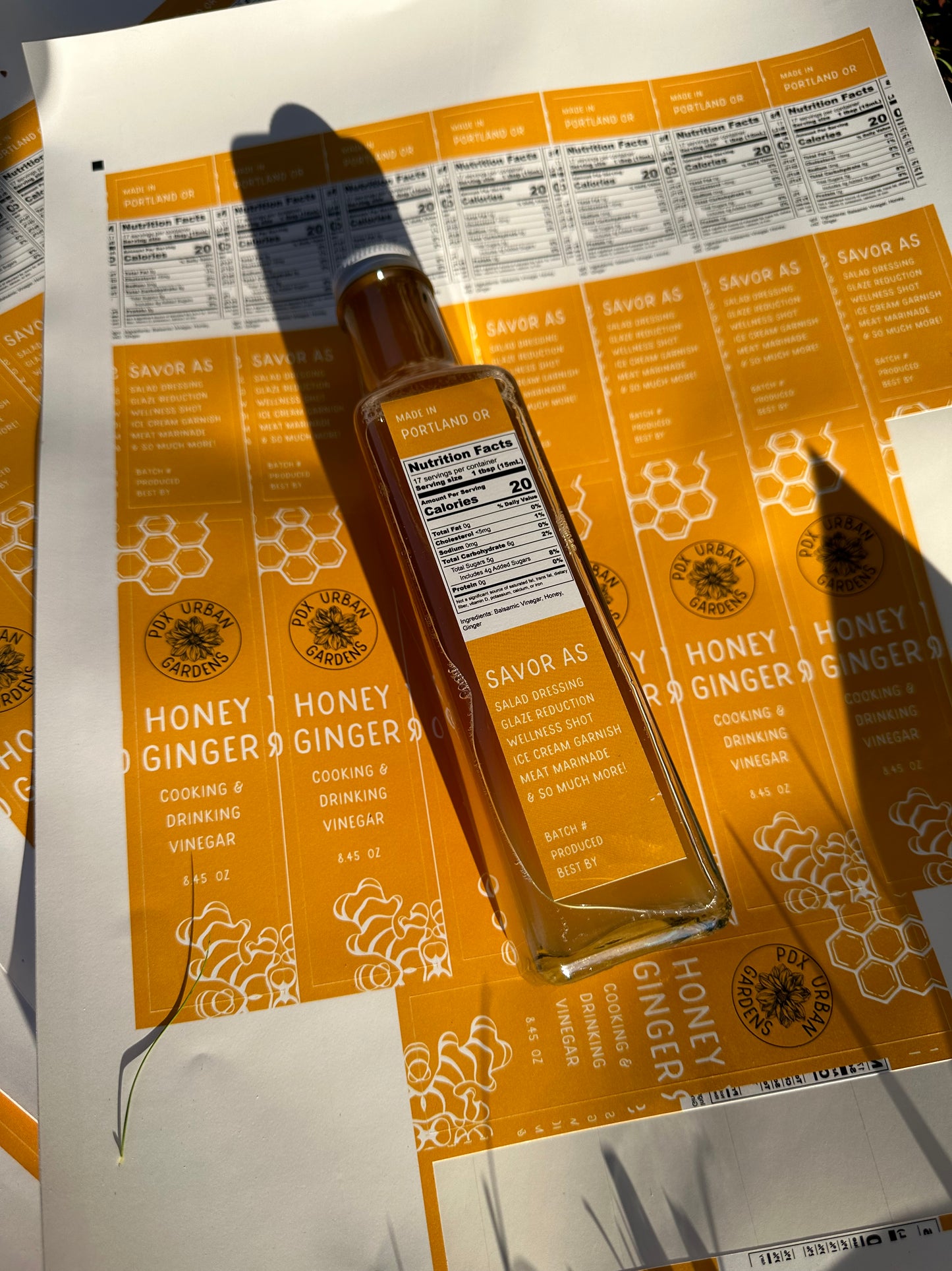 Honey Ginger Cooking & Drinking Vinegar
